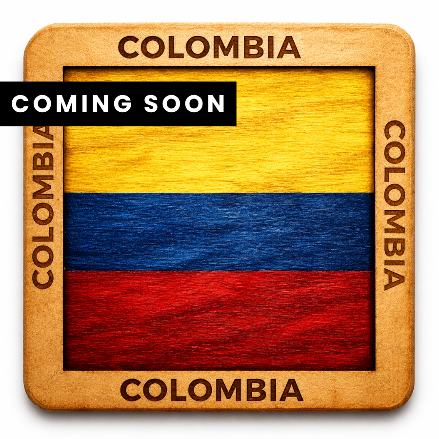 Colombia Wooden Flag Coaster Set