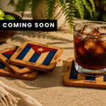 Cuba Wooden Flag Coaster Set