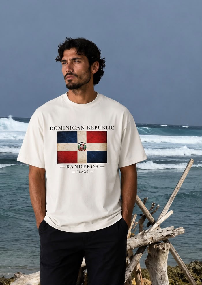 Dominican Republic Heritage Oversized Tee