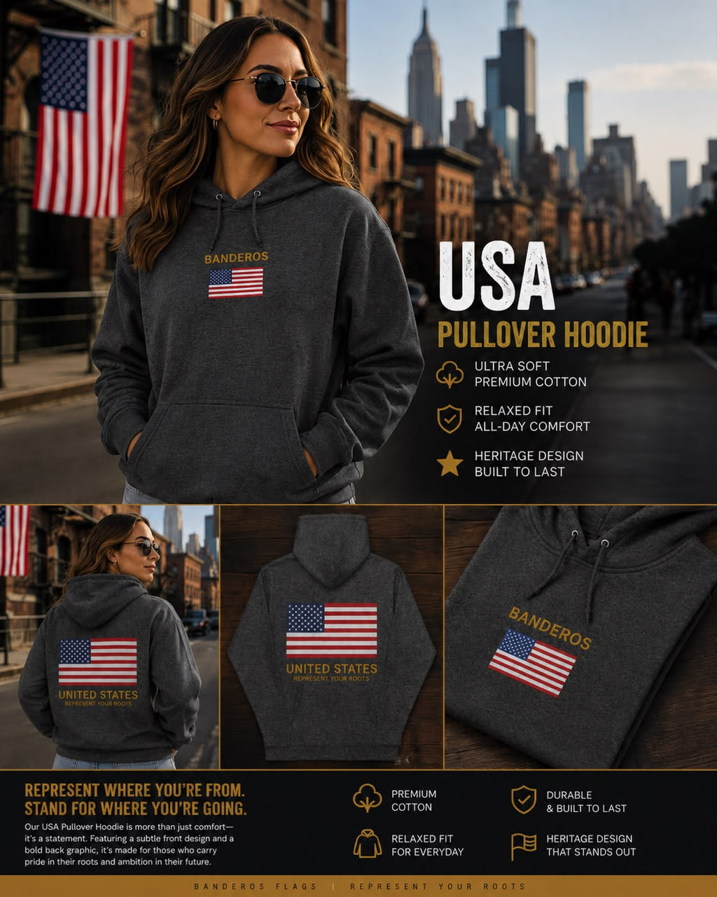 USA Pullover Hoodie