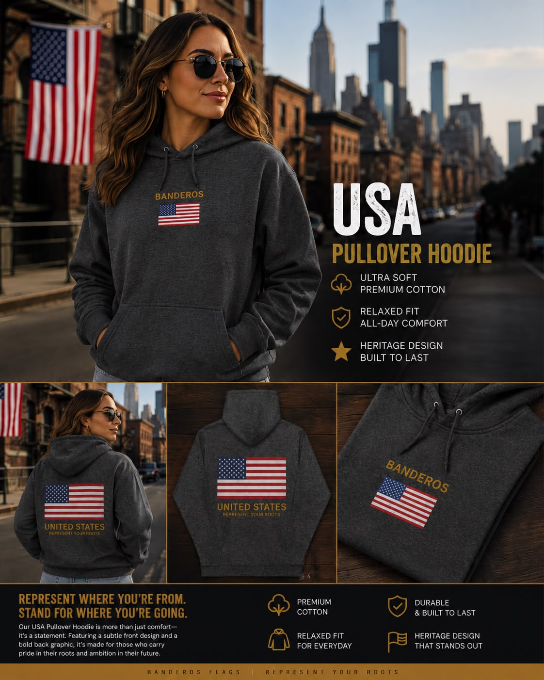USA Pullover Hoodie