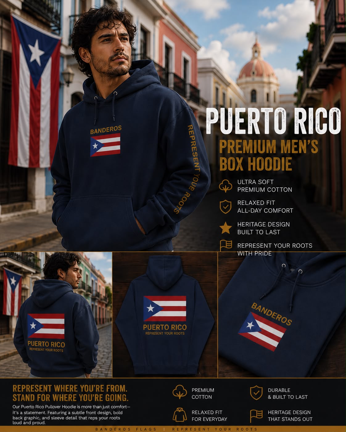 Puerto Rico Box Hoodie