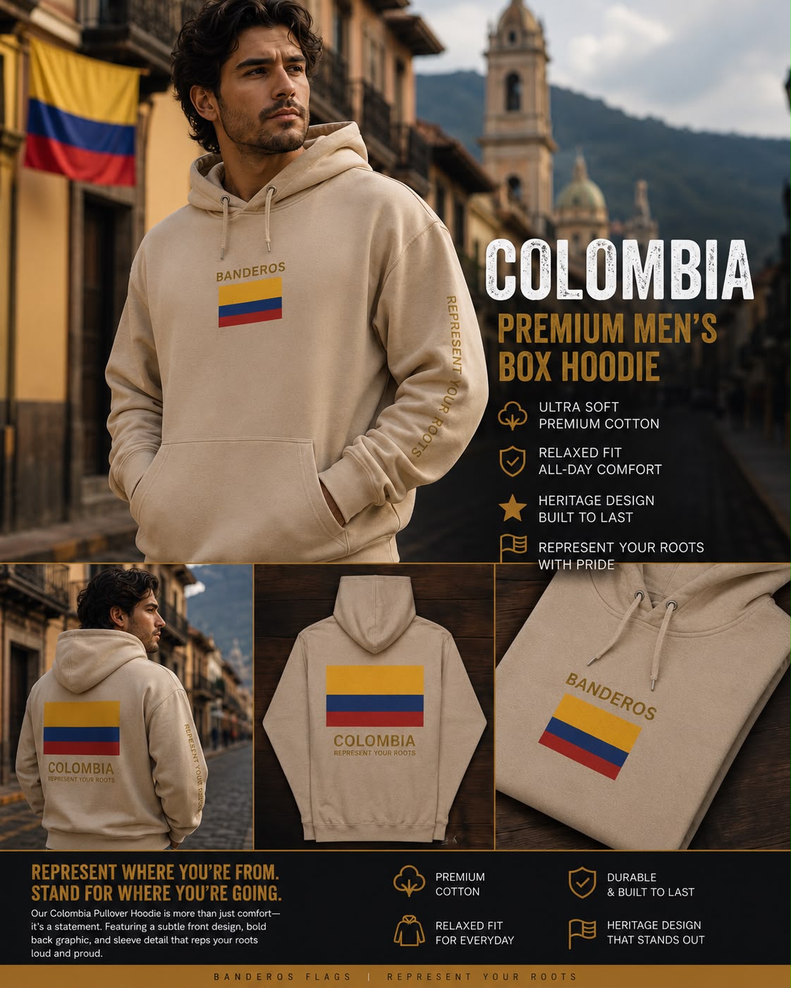 Colombia Box Hoodie