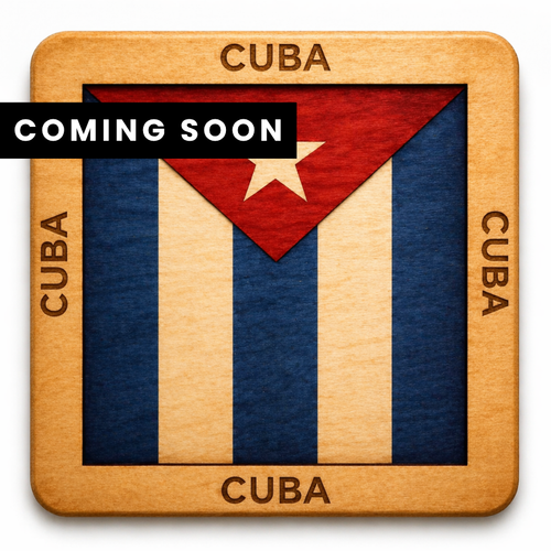 Cuba Wooden Flag Coaster Set